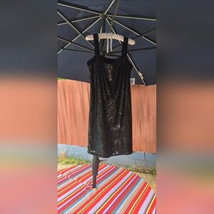 Elegant Black Sequin Dress